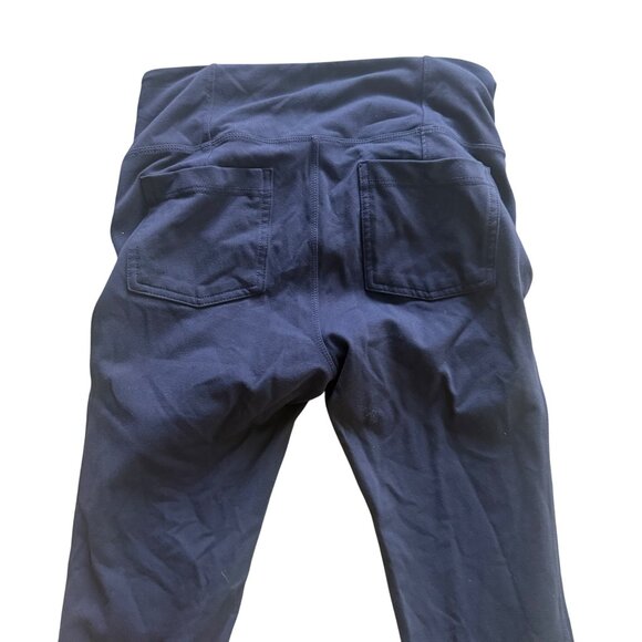 Athleta Womens Navy Blue High-Waisted Leggings With Back Pockets Size M - Picture 5 of 8